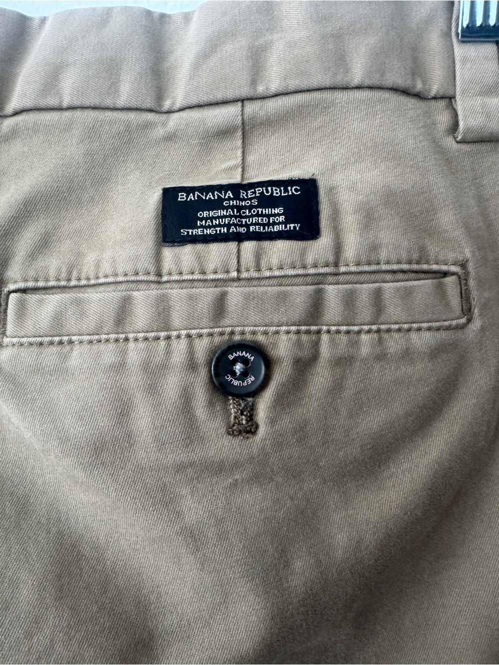 Banana Republic Fulton Skinny Chino Pants | Khaki | 33x34 - Picture 4 of 6